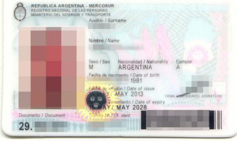 Argentina ID card